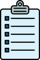 Checklist Line Filled Icon vector
