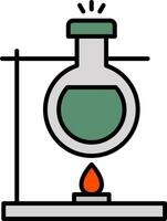 Bunsen Burner Line Filled Icon vector