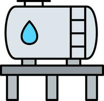 Tank Line Filled Icon vector