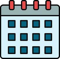 Calender Line Filled Icon vector