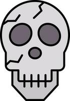 Skull Line Filled Icon vector