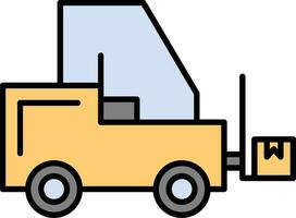 Forklift Line Filled Icon vector