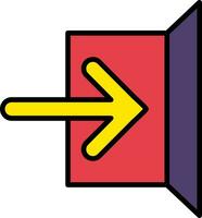 Sign In Line Filled Icon vector