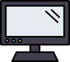 Monitor Line Filled Icon vector