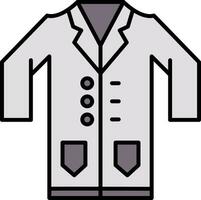 Lab Coat Line Filled Icon vector