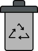 Garbage Line Filled Icon vector