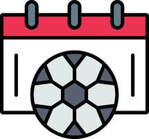 Football Schedule Line Filled Icon vector