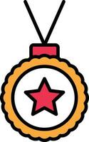 Medal Line Filled Icon vector