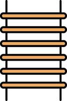 Step Ladder Line Filled Icon vector