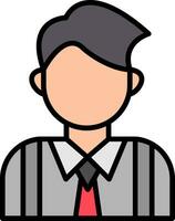 Businessman Line Filled Icon vector