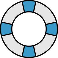 Life Saver Line Filled Icon vector