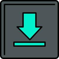 Down Arrow Line Filled Icon vector