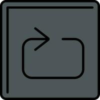 Loop Line Filled Icon vector
