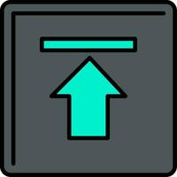 Up Arrow Line Filled Icon vector