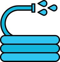 Water Hose Line Filled Icon vector