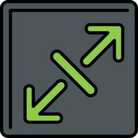 Expand Line Filled Icon vector