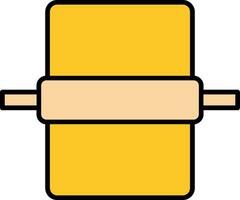 Dough Line Filled Icon vector