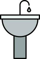 Sink Line Filled Icon vector