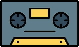 Cassette Line Filled Icon vector