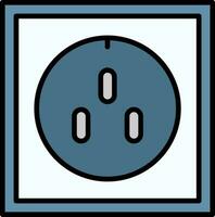 Socket Line Filled Icon vector