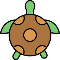 Tortoise Line Filled Icon vector
