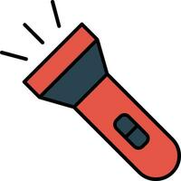 Torch Line Filled Icon vector