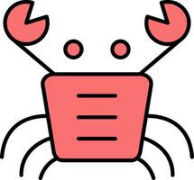 Crab Line Filled Icon vector