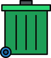 Refuse Line Filled Icon vector