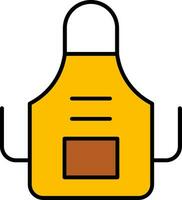 Apron Line Filled Icon vector