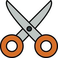 Scissors Line Filled Icon vector