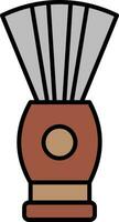 Shaving Brush Line Filled Icon vector