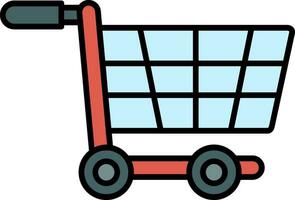 Trolley Line Filled Icon vector