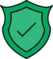 Protect Line Filled Icon vector