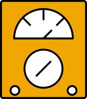 Voltmeter Line Filled Icon vector