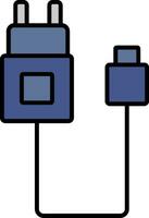 Charger Line Filled Icon vector