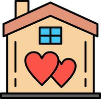 Sweet Home Line Filled Icon vector