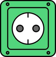 Socket Line Filled Icon vector