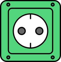 Socket Line Filled Icon vector