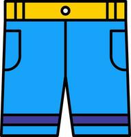 Shorts Line Filled Icon vector