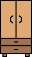 Cupboard Line Filled Icon vector