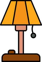 Floor Lamp Line Filled Icon vector