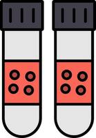 Test Tubes Line Filled Icon vector