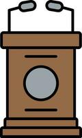 Lectern Line Filled Icon vector