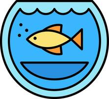 Fishbowl Line Filled Icon vector