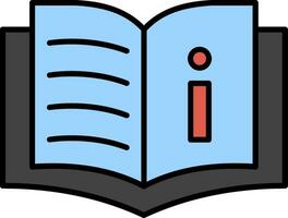 Book Line Filled Icon vector