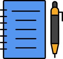 Notebook Line Filled Icon vector