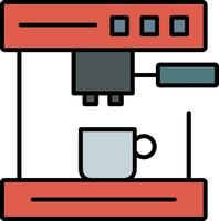 Coffee Machine Line Filled Icon vector