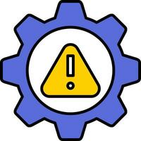Risk Management Line Filled Icon vector