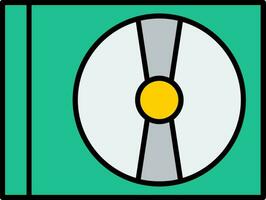 Cd Player Line Filled Icon vector