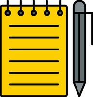 Notebook Line Filled Icon vector